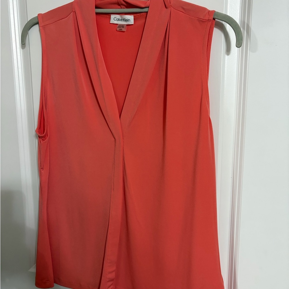 Calvin Klein Vivid Coral Blouse